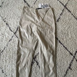 ZARA LEATHER LEGGINGS HIGH RISE SIZE M NEW